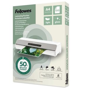 Fellowes Laminierfolie A4, 80 µm, 100 Stück, Glänzend