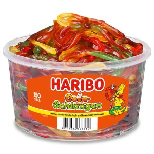 Haribo Gummibonbons Cola Schlangen Dose 1200 g