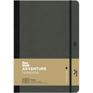 Flexbook Adventure Notebook 17 x 24 cm, Liniert, Off-Black