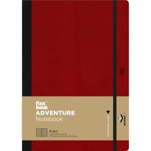 Flexbook Adventure Notebook 17 x 24 cm, Liniert, Red