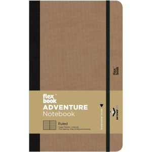 Flexbook Adventure Notebook 13 x 21 cm, Liniert, Camel