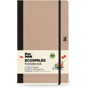 Flexbook Ecosmiles Notebook 13 x 21 cm, Liniert, Beige