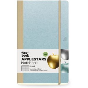 Flexbook Applestars Notebook 13 x 21 cm, Liniert, Hellblau