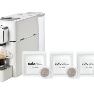 Polti Portionskaffeemaschine Coffea S15W, Set Silber/Weiss