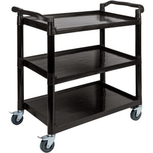 Paderno Servierwagen 3 Etagen 50 x 96 cm, Schwarz