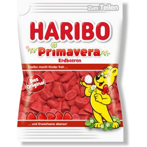 Haribo Gummibonbons Primavera Erdbeeren Beutel 175 g