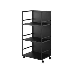 Yamazaki 3-stöckiger Aufbewahrungswagen Tower 42 x 84.5 cm Schwarz