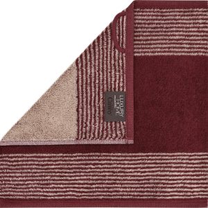 Cawö Waschlappen Two-Tone 30 x 30 cm, Bordeaux