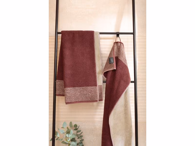 Cawö Waschlappen Two-Tone 30 x 30 cm, Bordeaux – Bild 2