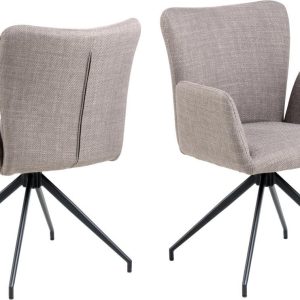 AC Design Stuhl Laura Hellgrau/Schwarz, 2 Stück