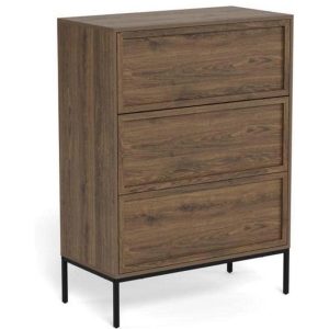 AC Design Kommode Palmdale 80 x 40 x 110 cm, Eiche dunkel