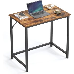 VASAGLE Tisch 80 x 50 x 76 cm, Braun/Schwarz