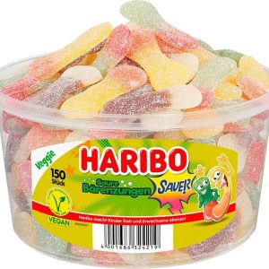 Haribo Gummibonbons Saure Bärenzungen Dose 1035 g