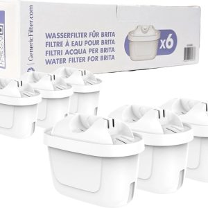 GenericFilter Wasserfilterkartuschen für Brita Maxtra+ 6 Stück