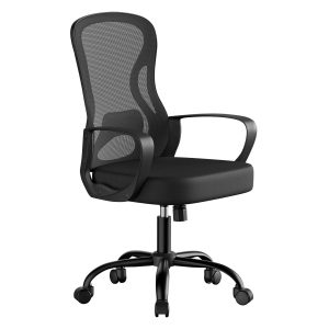 Songmics Bürostuhl ergonomisch Netzgewebe Tintenschwarz