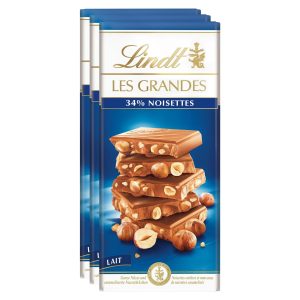 Lindt Tafelschokolade Les Grandes Milch Nuss 3 x 150 g