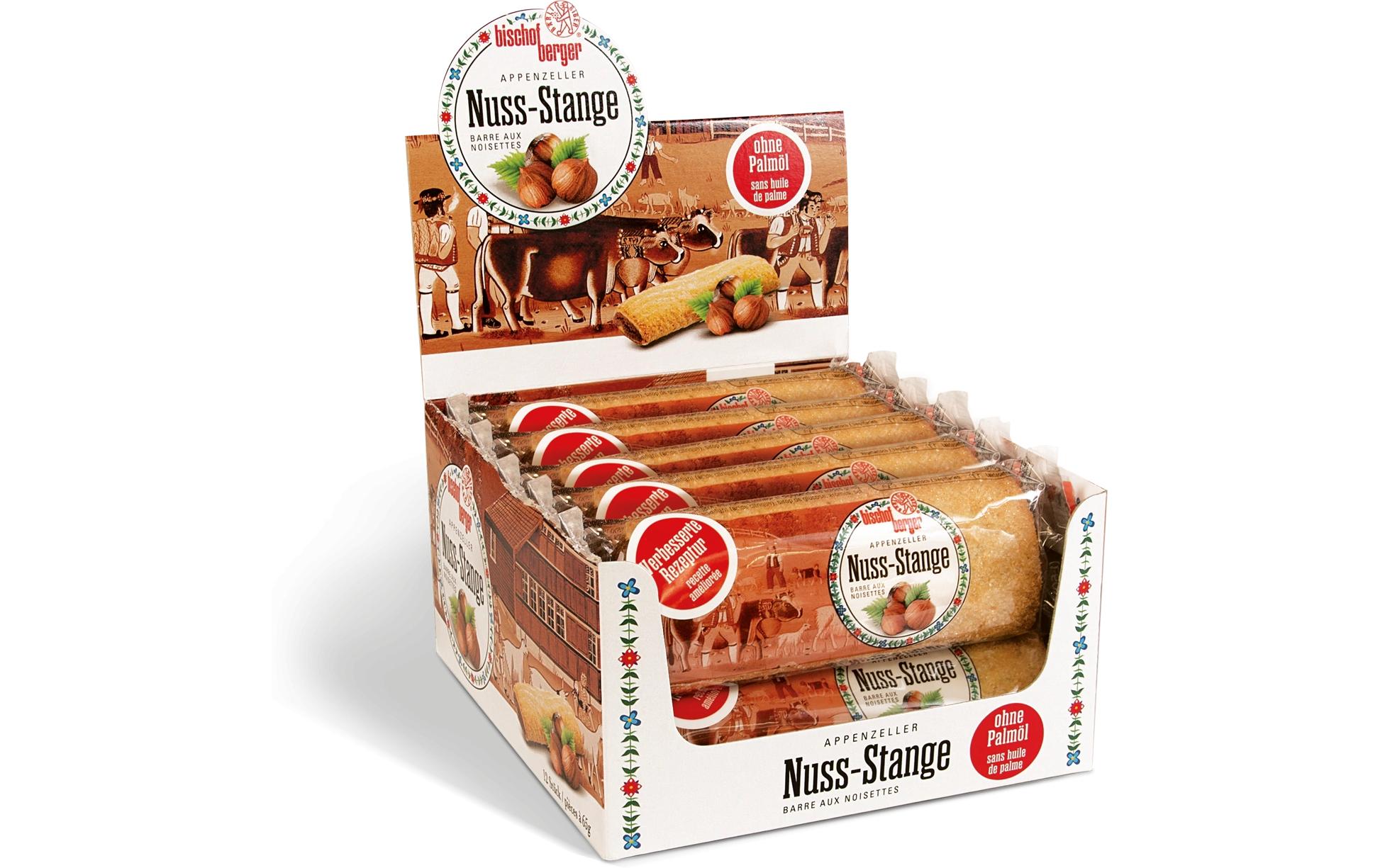 Bischofberger Gebäck Nuss-Stange Box 12 x 65 g