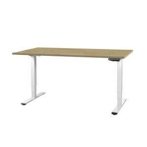 Contini höhenverstellbarer Bürotisch 1.4 x 0.8 m Eiche/Weiss