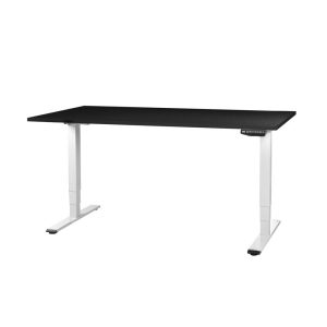 Contini höhenverstellbarer Bürotisch 1.6×0.8 m Schwarz/Gestell weiss