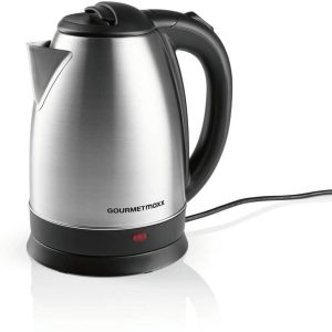 GOURMETmaxx Wasserkocher 1.8 l, Schwarz/Silber