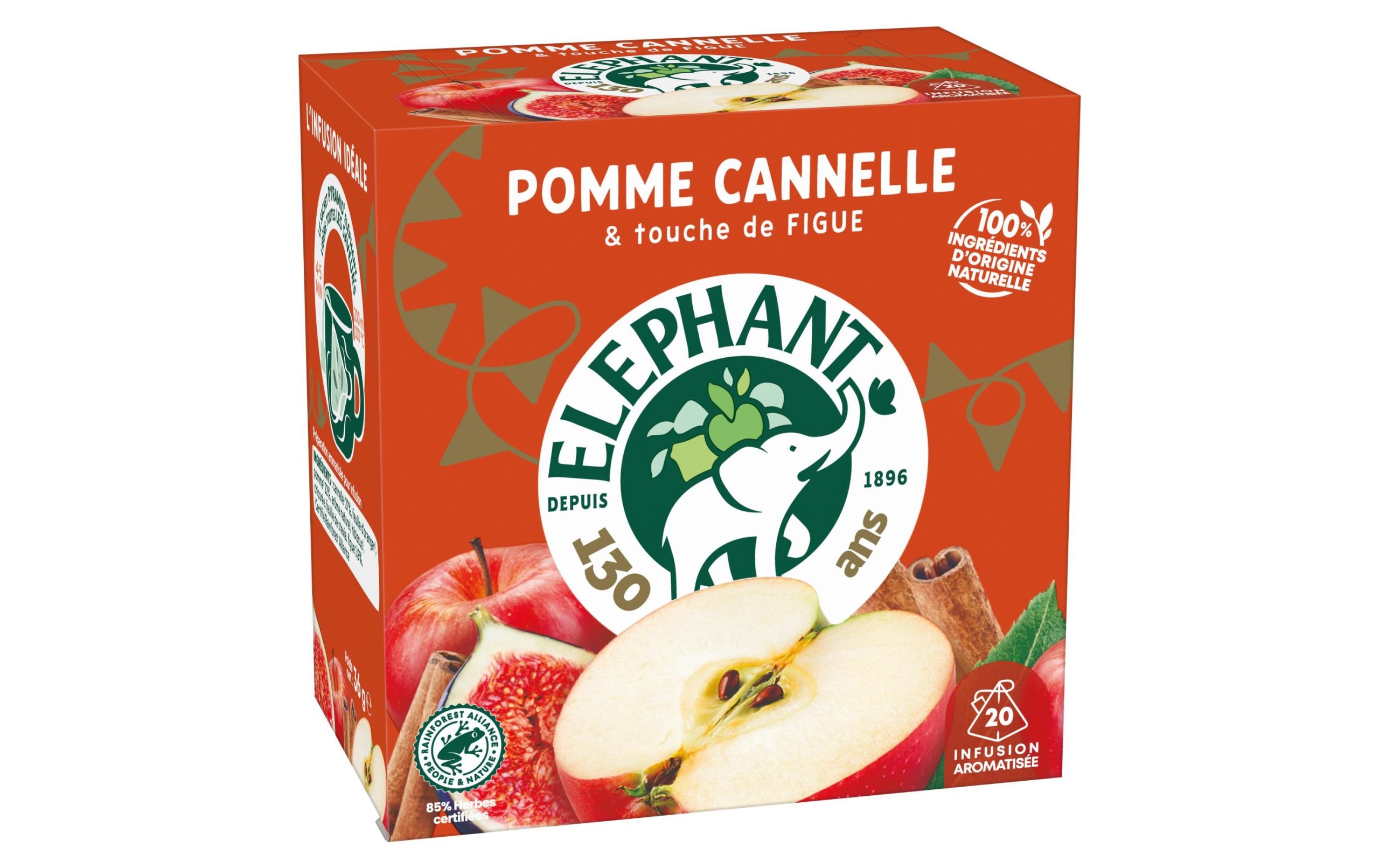 Eléphant Teebeutel Infusion Pomme Cannelle 20 Stück