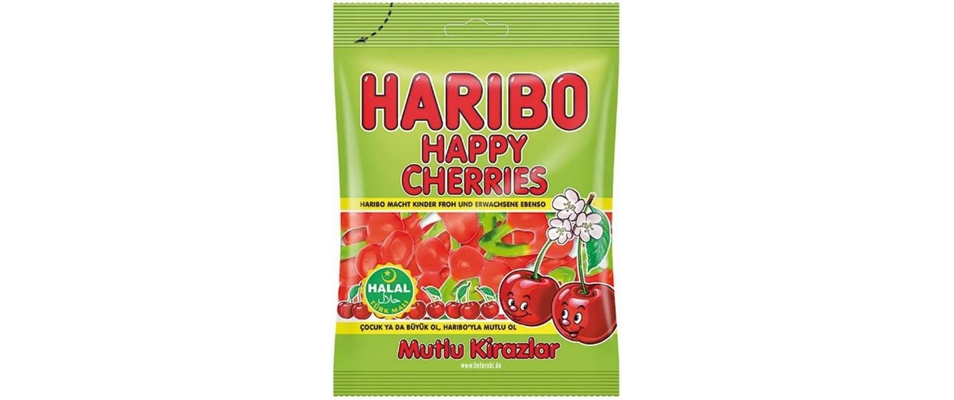 Haribo Int. Gummibonbons HALAL Happy Cherries/Mutlu Kirazlar 80 g