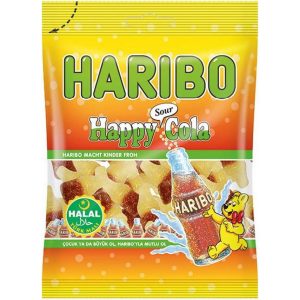 Haribo Int. Gummibonbons HALAL Sour Happy Cola 100 g