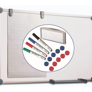 Maul Magnethaftendes Whiteboard MAULpro Komplettset, 120 x 90 cm