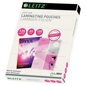 Leitz Laminierfolie A5, 125 µm, 100 Stück, Glänzend