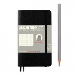 Leuchtturm Notizbuch Pocket A6, Dot, Schwarz