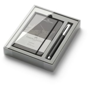Faber-Castell Gelschreiber Ambition OpArt Edelharz, mit Notizbuch