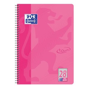 Oxford Notizheft Touch Collegeblock, A4, Kariert, Rosa