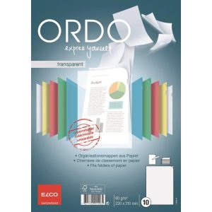 ELCO Sichthülle Ordo A4 Transparent Weiss, 10 Stück