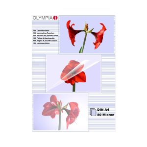 Olympia Laminierfolie A4, 80 µm, 100 Stück, Glänzend