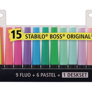 STABILO Textmarker Boss 15er Etui Mehrfarbig