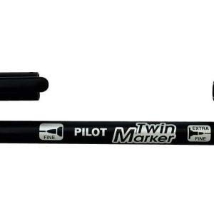 Pilot Permanent-Marker Twin Marker Slim Schwarz