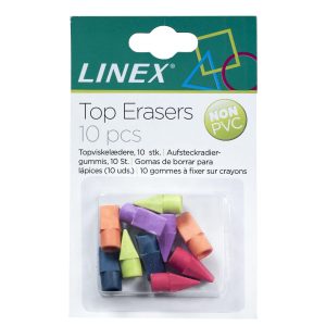 Linex Ersatzradiergummi 10 Stück, Mehrfarbig