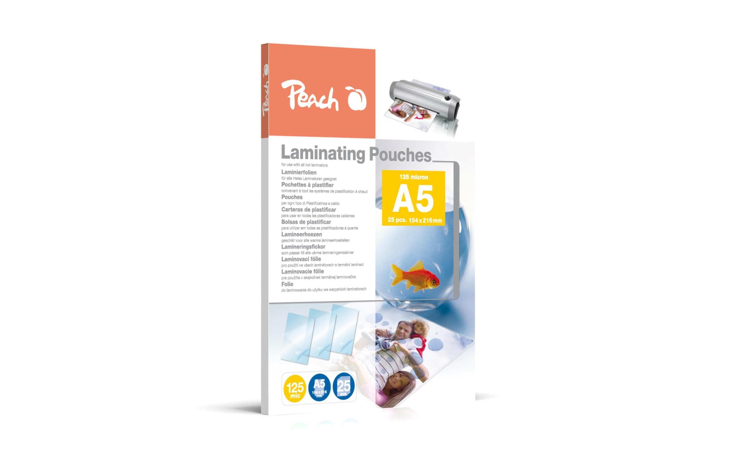 Peach Laminierfolie A5, , 25 Stück, Glänzend
