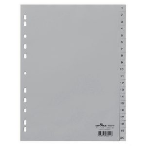 DURABLE Register A4 1-20, Hoch, Grau