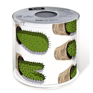 Paper + Design Toilettenpapier Cactuses 1 Rollen, 3-lagig, Grün