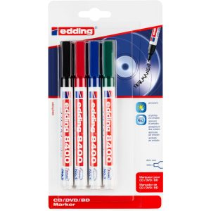 edding CD/DVD Marker Marker 8400 4 Stück