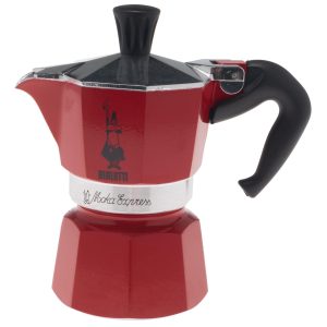 Bialetti Espressokocher Moka Express 1 Tassen, Rot