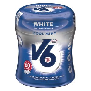 V6 Kaugummi White Cool Mint 87 g