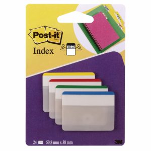 Post-it Page Marker Index Strong Blau/Gelb/Grün/Rot, 4 Stück