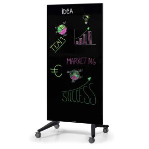 Legamaster Magnethaftendes Glassboard 175 cm x 95 cm, Schwarz