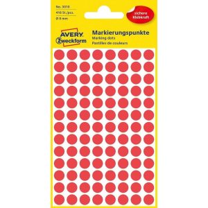 Avery Zweckform Klebepunkte 8 mm Rot