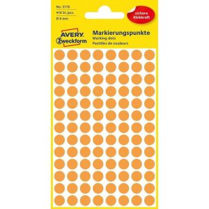 Avery Zweckform Klebepunkte 8 mm Neonorange
