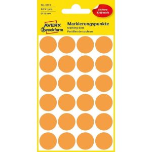 Avery Zweckform Klebepunkte 18 mm Neonorange