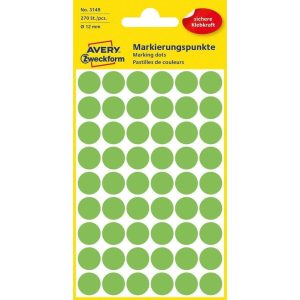 Avery Zweckform Klebepunkte 12 mm Neongrün