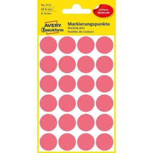 Avery Zweckform Klebepunkte 18 mm Neonrot